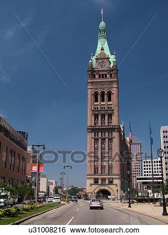Milwaukee, WI, Wisconsin, Downtown, City Hall, 1895 Flemish Renaissance style View Large Photo Image Stock Photograph - Milwaukee, WI, Wisconsin, Downtown, City Hall, 1895 Flemish Renaissance style. Fotosearch
