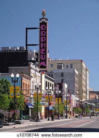 Picture -  Minneapolis, MN, Minnesota, Twin Cities, Downtown, Orpheum Theatre. Fotosearch