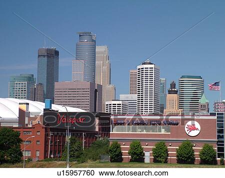 Minneapolis, MN, Minnesota, Twin Cities, Downtown skyline, Hubert H. Humphrey Metrodome, Twins, MLB View Large Photo Image Stock Image - Minneapolis, MN, Minnesota, Twin Cities, Downtown skyline, Hubert H. Humphrey Metrodome, Twins, MLB. Fotosearch