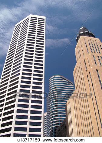 Stock Photo -  Minneapolis, MN, Minnesota, Twin Cities, Downtown skyline. Fotosearch