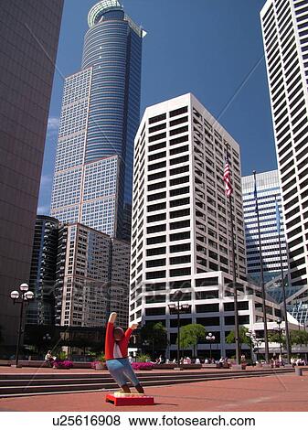 Stock Photo -  Minneapolis, MN, Minnesota, Twin Cities, Downtown, City Park Fountain. Fotosearch