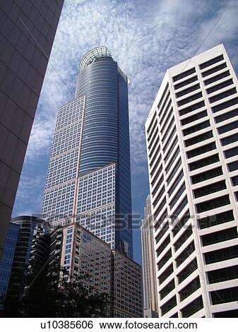 Stock Photograph -  Minneapolis, MN, Minnesota, Twin Cities, Downtown skyline. Fotosearch
