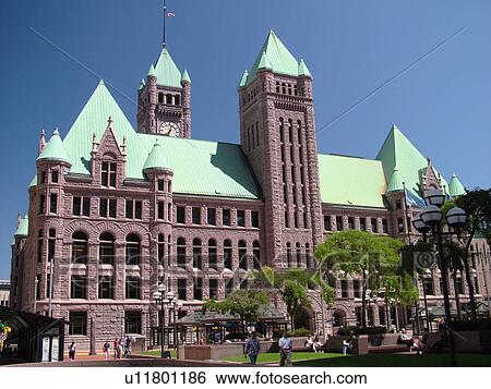 Stock Photograph -  Minneapolis, MN, Minnesota, Twin Cities, Downtown, Minneapolis City Hall. Fotosearch