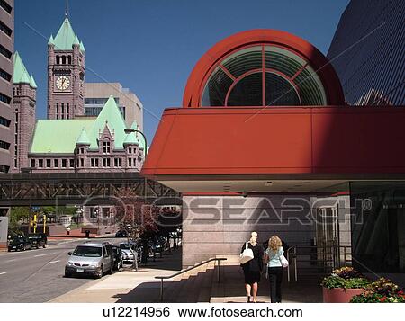 Stock Photograph -  Minneapolis, MN, Minnesota, Twin Cities, Downtown, 4th Avenue, City Hall. Fotosearch