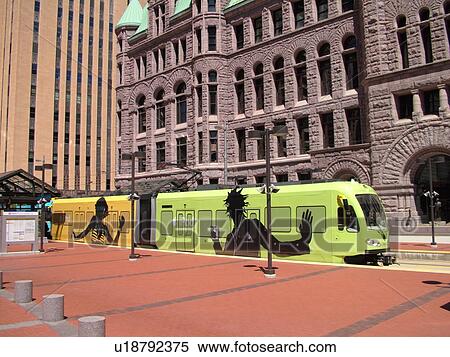 Minneapolis, MN, Minnesota, Twin Cities, Downtown, Government Plaza, Metro Transit, light rail, tram, train, IPOD advertising View Large Photo Image Stock Photography - Minneapolis, MN, Minnesota, Twin Cities, Downtown, Government Plaza, Metro Transit, light rail, tram, train, IPOD advertising. Fotosearch