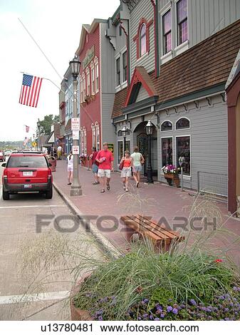 Minocqua, WI, Wisconsin, Downtown View Large Photo Image Stock Image - Minocqua, WI, Wisconsin, Downtown. Fotosearch