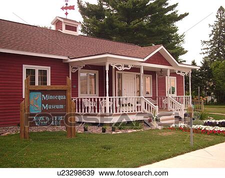 Minocqua, WI, Wisconsin, Minocqua Museum View Large Photo Image Stock Photo - Minocqua, WI, Wisconsin, Minocqua Museum. Fotosearch