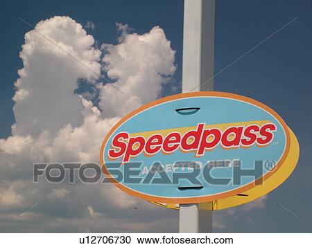 Mobil Gas Station, sign, Speedpass, View Large Photo Image Stock Image - Mobil Gas Station, sign, Speedpass, . Fotosearch