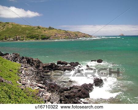 Molokai, HI, Hawaii, East Molokai, Rock Point Overlook, Twenty Mile Beach View Large Photo Image Stock Image -  Molokai, HI, Hawaii, East Molokai, Rock Point Overlook, Twenty Mile Beach. Fotosearch