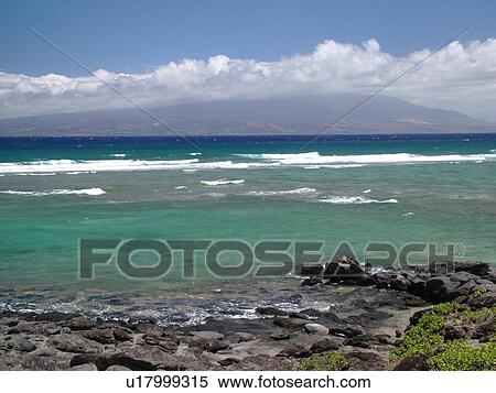 Molokai, HI, Hawaii, East Molokai, Rock Point Overlook, Twenty Mile Beach View Large Photo Image Stock Photography - Molokai, HI, Hawaii, East Molokai, Rock Point Overlook, Twenty Mile Beach. Fotosearch