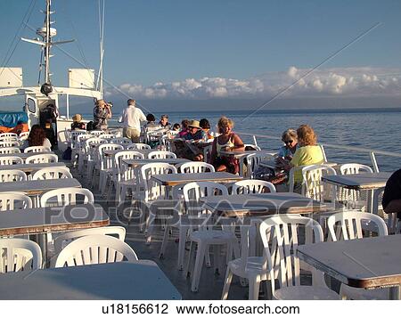Stock Image -  Molokai, HI, Hawaii, Molokai Express, passenger ferry to Molokai. Fotosearch