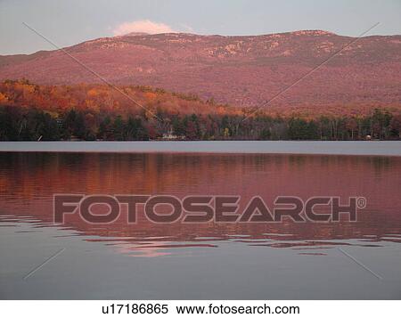 Stock Photography -  Monadnock State Park, NH, New Hampshire, Thorndike Pond, Mt. Monadnock. Fotosearch