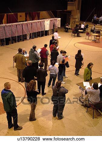Montpelier, VT, Vermont, City Hall, interior, Election Day, 2004, Voting Booths View Large Photo Image Stock Photo - Montpelier, VT, Vermont, City Hall, interior, Election Day, 2004, Voting Booths. Fotosearch