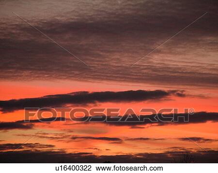 Stock Image -  Montpelier, VT, Vermont, clouds, Altocumulus . Fotosearch