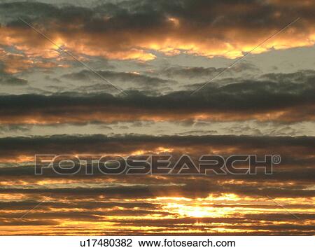 Stock Image -  Montpelier, VT, Vermont, clouds, Altocumulus . Fotosearch