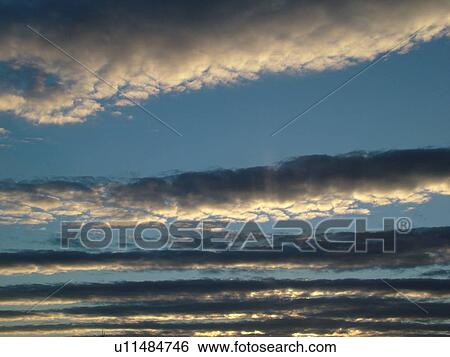 Stock Photograph -  Montpelier, VT, Vermont, clouds, Altocumulus . Fotosearch