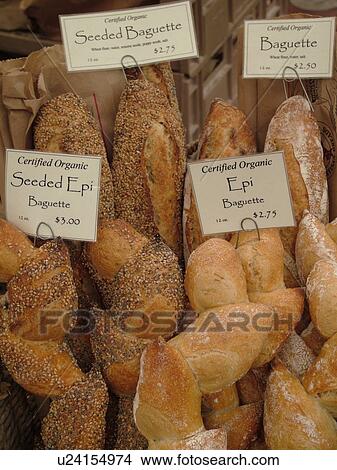 Picture -  Montpelier, VT, Vermont, Farmer's Market, bread. Fotosearch