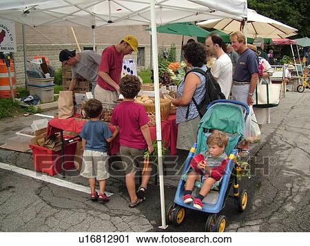 Stock Image -  Montpelier, VT, Vermont, Farmer's Market. Fotosearch