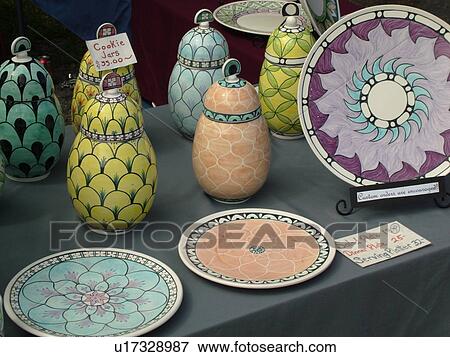Montpelier, VT, Vermont, Farmer's Market, Hand painted glassware, ceramics View Large Photo Image Stock Photo - Montpelier, VT, Vermont, Farmer's Market, Hand painted glassware, ceramics. Fotosearch