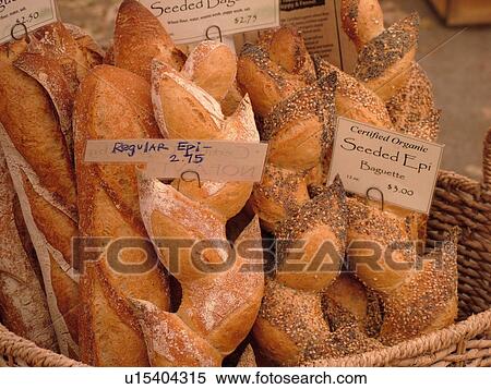 Stock Photography -  Montpelier, VT, Vermont, Farmer's Market, Fresh Bread. Fotosearch