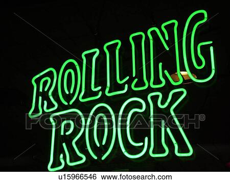 Montpelier, VT, Vermont, Neon Rolling Rock Beer sign, window View Large Photo Image Stock Photograph - Montpelier, VT, Vermont, Neon Rolling Rock Beer sign, window. Fotosearch