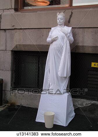 Montreal, Canada, QC, Quebec, Old Port, Old Montreal, Rue Saint Paul, woman, street artist, mime View Large Photo Image Stock Image - Montreal, Canada, QC, Quebec, Old Port, Old Montreal, Rue Saint Paul, woman, street artist, mime. Fotosearch