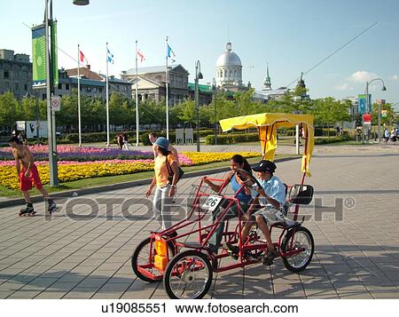 Stock Image -  Montreal, Canada, QC, Quebec, Old Port, Old Montreal, waterfront, riverwalk. Fotosearch