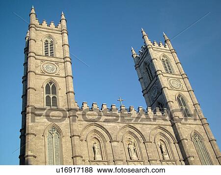 Montreal, Canada, QC, Quebec, Old Montreal, Notre Dame, Basilica of Montreal View Large Photo Image Stock Photo - Montreal, Canada, QC, Quebec, Old Montreal, Notre Dame, Basilica of Montreal. Fotosearch