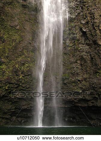 Stock Image -  Napali Coast, Kauai, HI, Hawaii, North Shore, Na Pali, Kalalau Trail, Hanakapiai Valley, Hanakapiai River Trail, Hanakapai Falls. Fotosearch