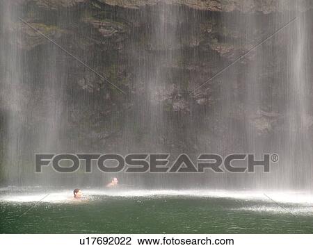Stock Image -  Napali Coast, Kauai, HI, Hawaii, North Shore, Na Pali, Kalalau Trail, Hanakapiai Valley, Hanakapiai River Trail, Hanakapai Falls. Fotosearch