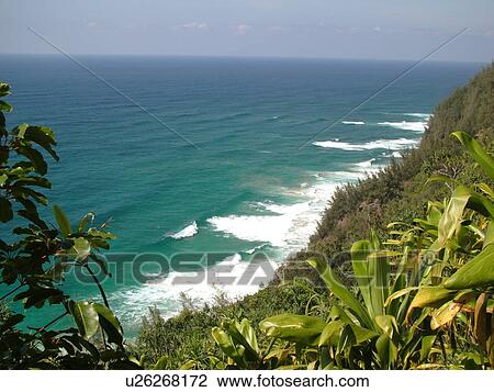 Napali Coast, Kauai, HI, Hawaii, North Shore, Na Pali, Kalalau Trail View Large Photo Image Stock Image - Napali Coast, Kauai, HI, Hawaii, North Shore, Na Pali, Kalalau Trail. Fotosearch