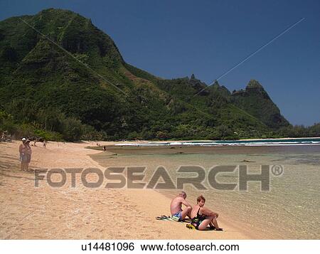 Napali Coast, Kauai, HI, Hawaii, North Shore, Na Pali, Haena Beach Park, Tunnels Beach View Large Photo Image Stock Photograph - Napali Coast, Kauai, HI, Hawaii, North Shore, Na Pali, Haena Beach Park, Tunnels Beach. Fotosearch