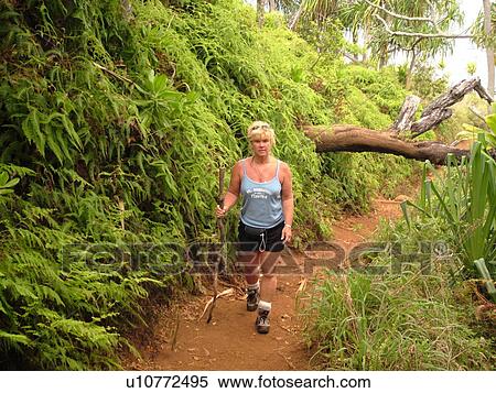 Stock Photography -  Napali Coast, Kauai, HI, Hawaii, North Shore, Na Pali, Kalalau Trail. Fotosearch