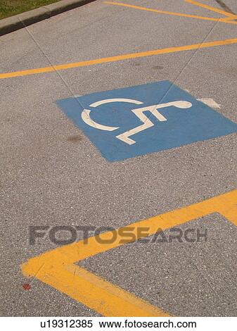 parking space, Reserved Parking for Handicapped, parking lot, View Large Photo Image Stock Photography - parking space, Reserved Parking for Handicapped, parking lot, . Fotosearch