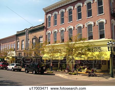 Stock Image -  Petoskey, MI, Michigan, Downtown. Fotosearch