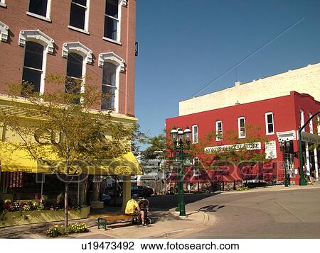 Petoskey, MI, Michigan, Downtown View Large Photo Image Stock Image - Petoskey, MI, Michigan, Downtown. Fotosearch