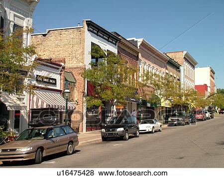 Stock Photo -  Petoskey, MI, Michigan, Downtown. Fotosearch
