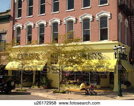 Stock Photo -  Petoskey, MI, Michigan, Downtown. Fotosearch