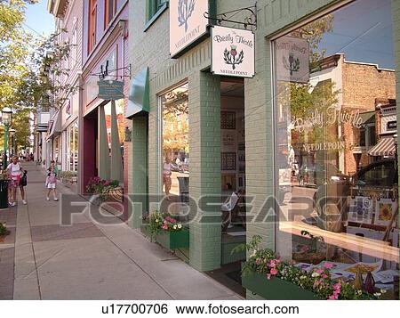 Petoskey, MI, Michigan, Downtown View Large Photo Image Stock Photograph - Petoskey, MI, Michigan, Downtown. Fotosearch