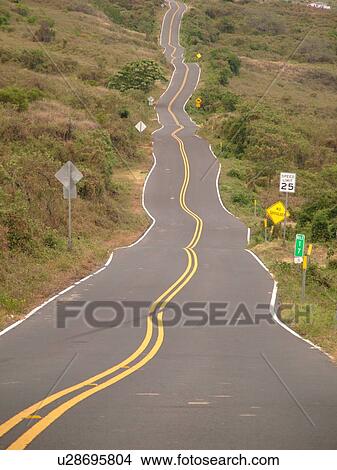 Picture -  Piilani Highway, Maui, HI, Hawaii, East Maui. Fotosearch