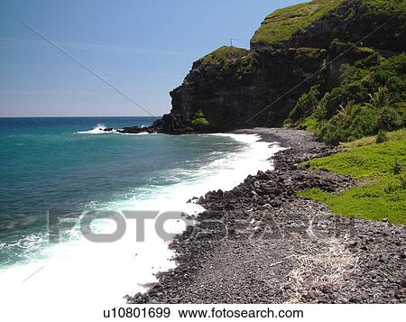 Piilani Highway, Maui, HI, Hawaii, Hana Coast, East Maui, North Shore, Haleakala National Park, Lelekea Bay View Large Photo Image Stock Photo -  Piilani Highway, Maui, HI, Hawaii, Hana Coast, East Maui, North Shore, Haleakala National Park, Lelekea Bay. Fotosearch