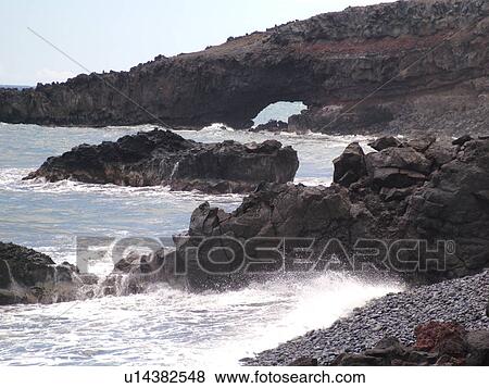 Piilani Highway, Maui, HI, Hawaii, East Maui, Sea Arch View Large Photo Image Stock Photo - Piilani Highway, Maui, HI, Hawaii, East Maui, Sea Arch. Fotosearch