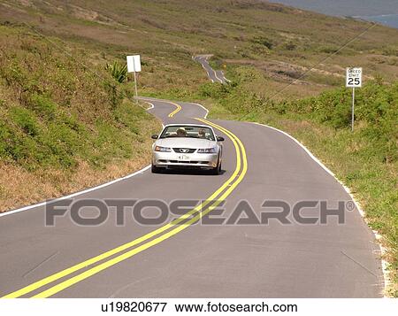 Stock Photo -  Piilani Highway, Maui, HI, Hawaii, East Maui. Fotosearch