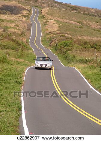 Stock Photo -  Piilani Highway, Maui, HI, Hawaii, East Maui. Fotosearch