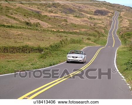 Stock Photograph -  Piilani Highway, Maui, HI, Hawaii, East Maui. Fotosearch