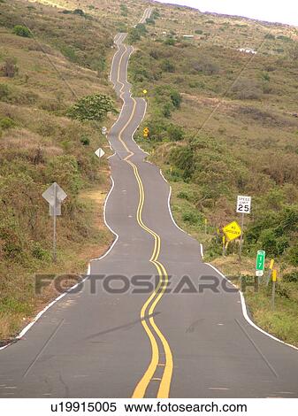 Stock Photography -  Piilani Highway, Maui, HI, Hawaii, East Maui. Fotosearch
