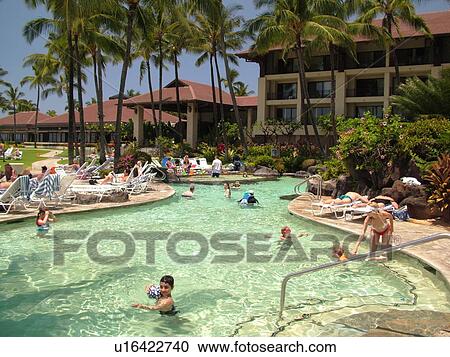 Stock Image -  Poipu, Kauai, HI, Hawaii, South Shore, Sheraton Kauai Resort. Fotosearch
