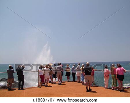 Stock Photo -  Poipu, Kauai, HI, Hawaii, South Shore, Spouting Horn Beach Park, Spouting Horn, overlook. Fotosearch