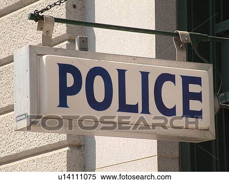 Police Station, sign View Large Photo Image Stock Photography - Police Station, sign. Fotosearch
