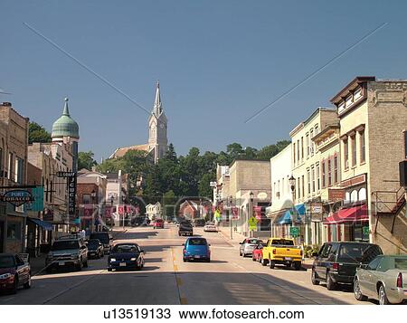 Port Washington, WI, Wisconsin, Downtown, main street, St. Mary's Church, 1882 Gothic church View Large Photo Image Stock Image - Port Washington, WI, Wisconsin, Downtown, main street, St. Mary's Church, 1882 Gothic church. Fotosearch